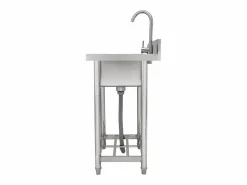 Fregadero de acero inoxidable SucceBuy de un solo seno para uso comercial, 55 x 50 x 95 cm^ Best