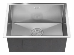Vente-unique Fregadero de acero inoxidable - 55x45 cm - - SOELA Gris Hot