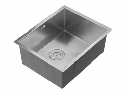 Vente-unique Fregadero de acero inoxidable - 55x45 cm - - SOELA Gris Hot