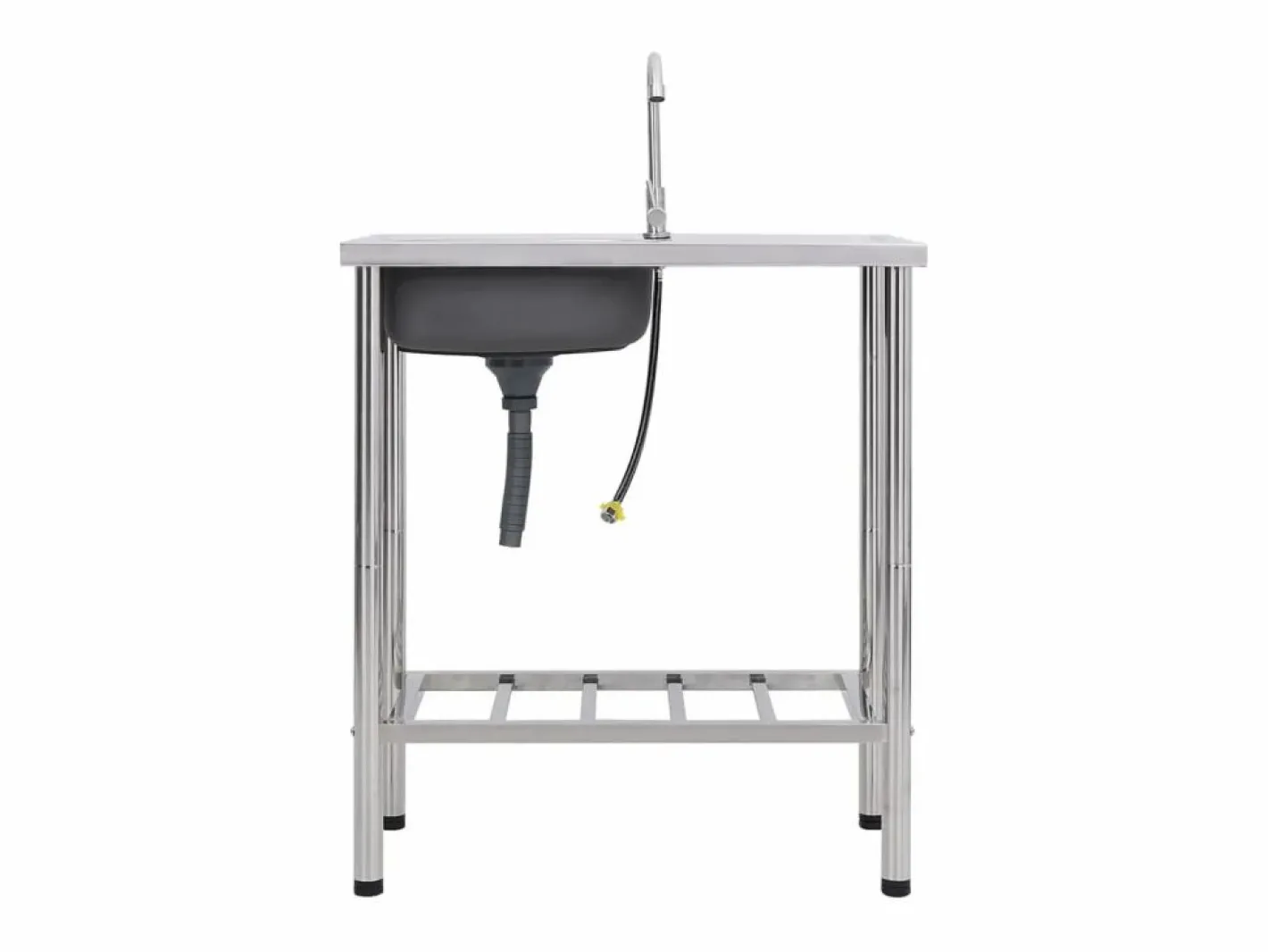 Fregadero de camping de un seno y grifo acero inoxidable ES475193^