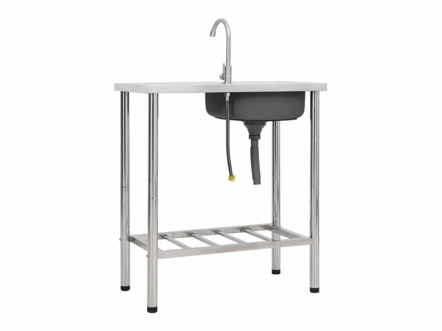 Fregadero de camping de un seno y grifo acero inoxidable ES475193^