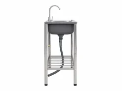 Fregadero|Fregadero de camping doble con grifo de acero inoxidable