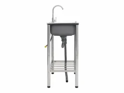 Fregadero|Fregadero de camping doble con grifo de acero inoxidable