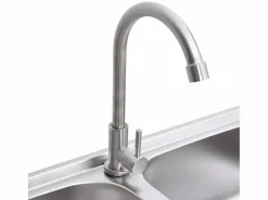 Fregadero|Fregadero de camping doble con grifo de acero inoxidable