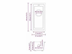 Fregadero de cocina 21 x 44 x 14 cm Granito Blanco Online