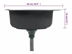 Fregadero|Fregadero de cocina con colador y sifón de acero inoxidable