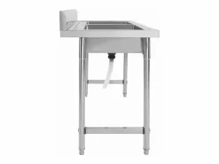 Fregadero de cocina con doble seno acero inoxidable ES321276 Plateado Hot