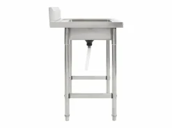 Fregadero de cocina con un seno acero inoxidable ES979477 Plateado Outlet