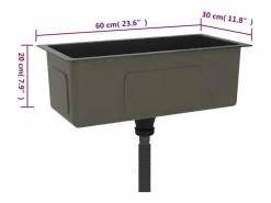Fregadero de cocina de acero inoxidable hecho a mano^ Discount