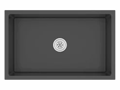 Fregadero de cocina de acero inoxidable hecho a mano Negro New