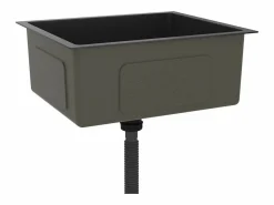 Fregadero de cocina de acero inoxidable hecho a mano Negro Sale