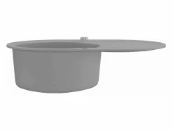 Fregadero de cocina de granito de un seno ovalado Gris Best