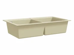 Fregadero de cocina de granito doble^