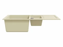 Fregadero de cocina de granito doble Beige New