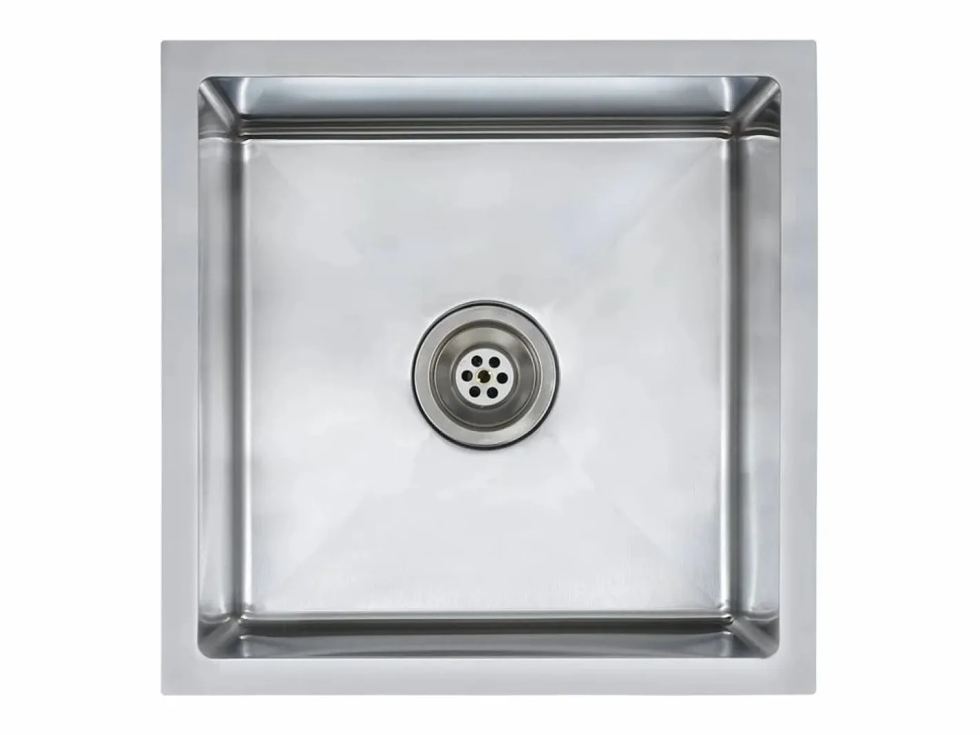 Fregadero de cocina hecho a mano de acero inoxidable Plateado Discount