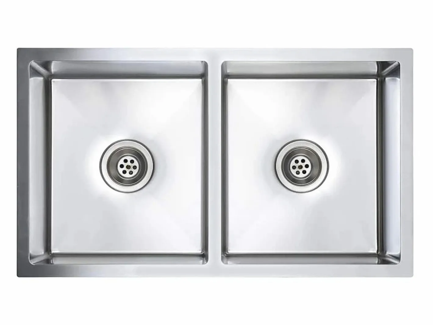 Fregadero de cocina hecho a mano de acero inoxidable Plateado Outlet