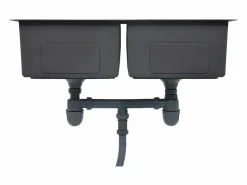 Fregadero de cocina hecho a mano de acero inoxidable Plateado Outlet