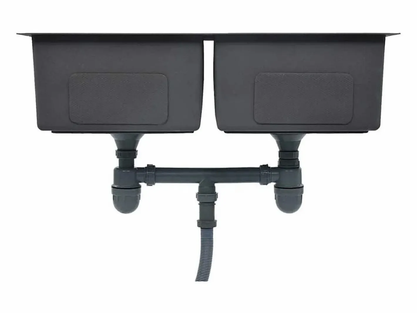 Fregadero de cocina hecho a mano de acero inoxidable Plateado Outlet