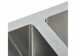 Fregadero de cocina hecho a mano de acero inoxidable Plateado Outlet