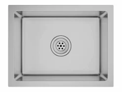 Fregadero de cocina hecho a mano de acero inoxidable Plateado Outlet