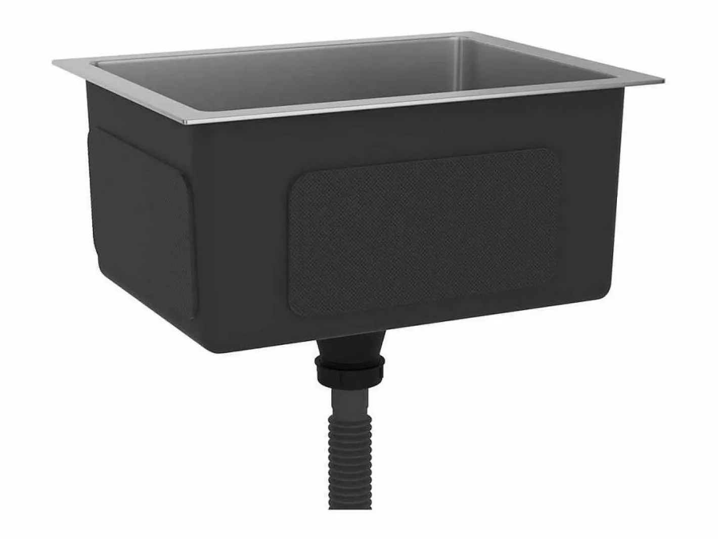 Fregadero de cocina hecho a mano de acero inoxidable Plateado Outlet