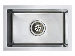 Fregadero de cocina hecho a mano de acero inoxidable Plateado Hot