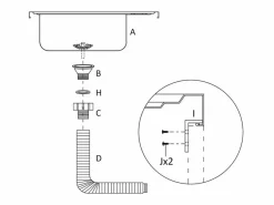 Fregadero de cocina y escurridor 600x500x155 mm acero inoxidable^ Sale