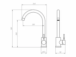 Vente-unique Fregadero|Fregadero SOELA de 55x45 cm + grifo ROMILY de acero inoxidable -