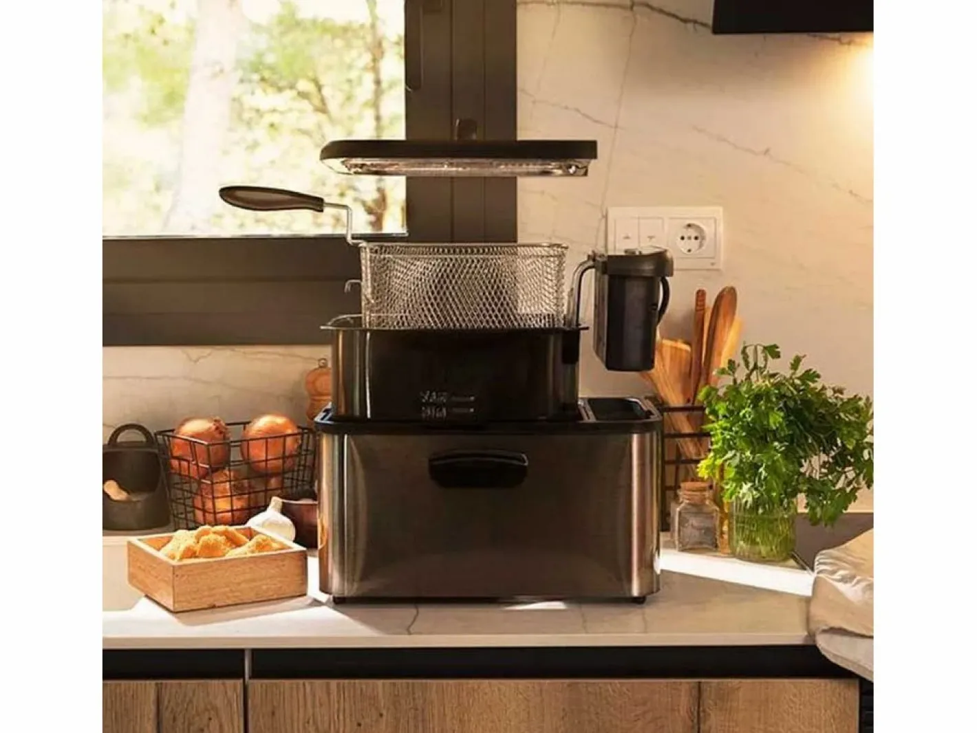 Freidora Cecotec Cleanfry Luxury 4000 Dark 3270W 4,2L inox Gris Outlet
