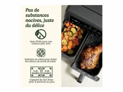 Cuisinart Freidora sin aceite Airfryer AFD10OBLE 10,4L Doble Cubeta 2400W Negra, 7 Modos, Sin PFAS Negro Best