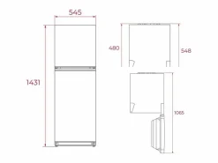 Basic Electrodomésticos De Frío|Frigorífico 2 puertas Teka RTF2510 Inverter 204L E 143 cm