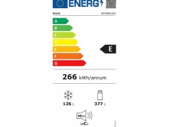 BOSCH Frigorífico Combinado 376L Frío Ventilado Inox 70cm KGV58VLEAS Plateado Hot