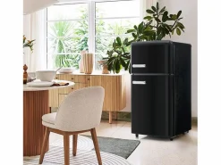 Hauss Spole Electrodomésticos De Frío|Frigorífico estilo retro de 72L con iluminación LED - Congelador de 21L -