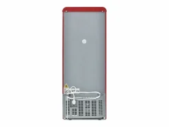 Hauss Spole Frigorífico retro de 92 litros con 2 puertas e iluminación LED - -27 °C a 13 °C - Rojo Hot