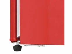 Hauss Spole Frigorífico retro de 92 litros con 2 puertas e iluminación LED - -27 °C a 13 °C - Rojo Hot