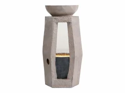 Fuente de jardín para jardín y patio - 36,5 x 36 x 81,5 cm - con LED + bomba de agua - Resina -^Merax
