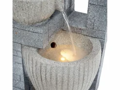 Fuente de jardín para patio/balcón/césped - 31,5 x 29 x 80 cm - con LED - Resina -^Merax Hot