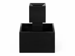MYLIA Fuente exterior de acero inoxidable con LED - Alt. 65 cm - Plateado - CARDINA Negro Hot