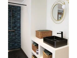 Essebagno Full mezclador alto lavabo mate Negro Sale