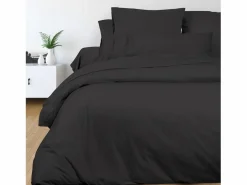 Soleil d'ocre Funda de algodón 45x185 cm PERCALE antracita Gris antracita Best