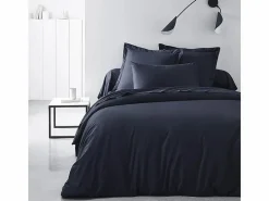 Funda de almohada cilíndrica esencial de 45 x 185 cm, 100% algodón, azul marino^Today Hot