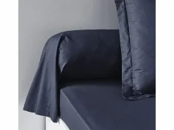 Funda de almohada cilíndrica esencial de 45 x 185 cm, 100% algodón, azul marino^Today Hot