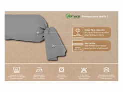 Soleil d'ocre Funda De Travesaño|Funda de almohada de algodón 45x185 cm PERCALE ecru