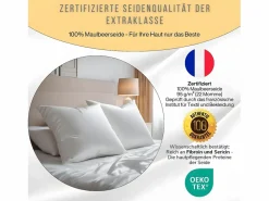 Inphysio Funda de Almohada en Pura Seda de Morera 65x65 Blanco Sale