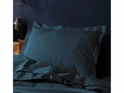 Promo Linge Funda de Almohada "Lina" 100% Algodón 50x70cm Certificada Oeko-Tex Azul Sale