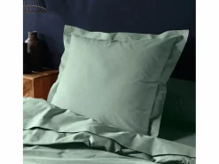Promo Linge Funda de Almohada "Lina" 63x63cm de Algodón Salvia Verde Sale
