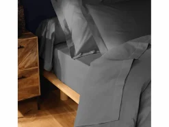 Promo Linge Funda De Travesaño|Funda de Almohada "Lina" 85x185cm 100% Algodón Antracita Certificado Oeko-TEX
