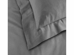 Funda de Almohada "Lina" 63x63cm de Algodón Antracita - Confortable y Certificada Oeko-Tex^Promo Linge Best