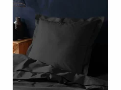 Promo Linge Funda de Almohada "Lina" 63x63cm 100% Algodón Certificado Oeko-Tex Negro Clearance