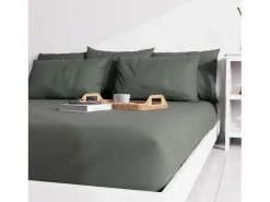 Soleil d'ocre Funda de almohada lisa 50x70 cm ZZZ Caqui New